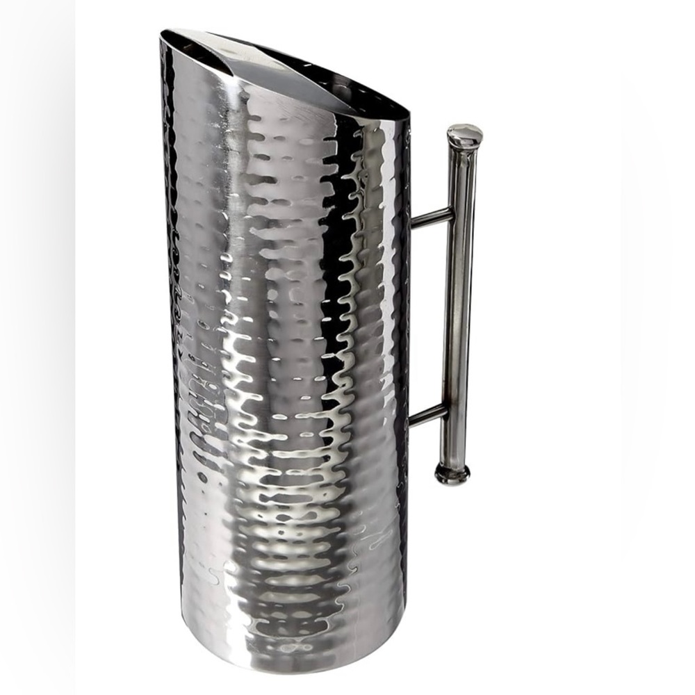 Hammered Metal Water Pitcher